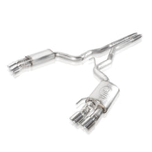 Load image into Gallery viewer, Stainless Works 2018+ Ford Mustang GT 3in Redline Series Catback H-Pipe w/Active Valves &amp; Quad Tips
