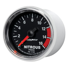 Load image into Gallery viewer, Autometer GS 2 1/16in. 1600PSI Nitrous Fuel Pressure Gauge
