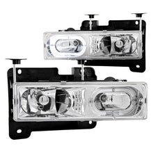 Load image into Gallery viewer, ANZO 1988-1998 Chevrolet C1500 Crystal Headlights Chrome w/ Halo
