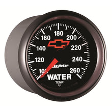 Load image into Gallery viewer, AutoMeter Gauge Water Temp 2-1/16in. 100-260 Deg. F Digital Stepper Motor Chevy Red Bowtie Black
