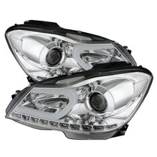 Load image into Gallery viewer, Spyder Mercedes Benz W204 C-Class 12-13 Projector Halogen Model- DRL Chrm PRO-YD-MBW20412-DRL-C

