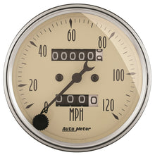 Load image into Gallery viewer, AutoMeter Gauge Kit 5 Pc. 3-1/8in. &amp; 2-1/16in. Mech. Speedo. Wtmp &amp; Oilp Antq Beige
