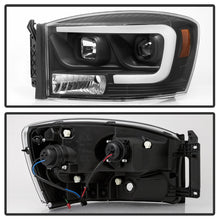 Load image into Gallery viewer, Spyder Dodge Ram 1500 06-08 V2 Projector Headlights - Light Bar DRL - Black (PRO-YD-DR06V2-LB-BK)

