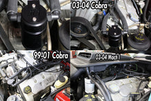 Load image into Gallery viewer, J&amp;L 99-04 Ford Mustang SVT Cobra Driver Side Oil Separator 3.0 - Black Anodized
