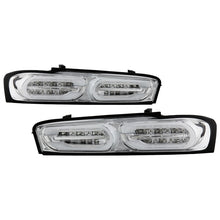 Load image into Gallery viewer, Spyder Chevy Camaro 16-18 Halogen LED Tail Lights Chrome ALT-YD-CCAM16HAL-SEQ-C

