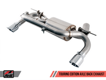 Load image into Gallery viewer, AWE Tuning BMW F3X 340i Touring Edition Axle-Back Exhaust - Chrome Silver Tips (102mm)
