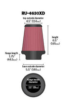 Load image into Gallery viewer, K&amp;N Universal Air Filter 3-1/2in Flange / 5-1/2in Base / 4-1/2in Top / 6-1/2in Height
