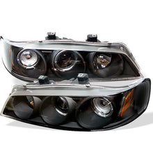 Load image into Gallery viewer, Spyder Honda Accord 94-97 1PC Projector Headlights LED Halo Amber Reflctr Blk PRO-YD-HA94-AM-BK
