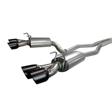Load image into Gallery viewer, Kooks 10-15 Chevy Camaro SS/ZL1/1LE 3in Cat Back w/ 4in Slash Cut Black Tips
