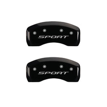 Load image into Gallery viewer, MGP 4 Caliper Covers Engraved Front &amp; Rear 2015/Sport Black Finish Silver Char 2017 Ford Fusion
