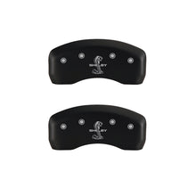Load image into Gallery viewer, MGP 4 Caliper Covers Engraved Front Shelby Engraved Rear Tiffany Snake Red finish silver ch
