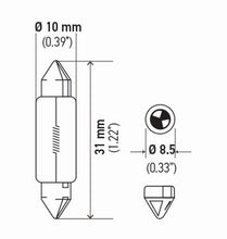 Load image into Gallery viewer, Hella Bulb 3175 12V 10W Sv858 T325 10X31(2)
