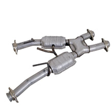 Load image into Gallery viewer, BBK 79-93 Mustang 5.0 Short Mid X Pipe w Catalytic Converters 2-1/2 For Automatic Long Tube Headers
