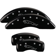 Load image into Gallery viewer, MGP 4 Caliper Covers Engraved Front &amp; Rear Acura Black Finish Silver Char 2017 Acura RDX
