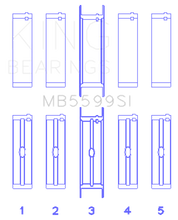 Load image into Gallery viewer, King International 421CI/446CI V8 (STD Size) Crankshaft Main Bearing Set
