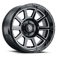Load image into Gallery viewer, ICON Recoil 20x10 5x5 -24mm Offset 4.5in BS Gloss Black Milled Spokes Wheel
