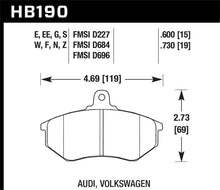 Load image into Gallery viewer, Hawk 93-99 Volkswagen Golf / 90-99 Volkswagen Jetta DTC-30 Race Front Brake Pads
