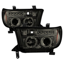 Load image into Gallery viewer, Spyder Toyota Tundra 07-13 Projector Headlights LED Halo LED Smke PRO-YD-TTU07-HL-SM
