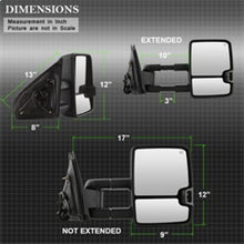 Load image into Gallery viewer, xTune Chevy Silverado 14-16 Heated Amber LED Signal Telescoping Mirrors MIR-CSIL14S-G2-PWH-AM-SET

