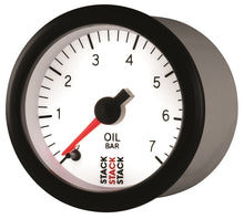 Load image into Gallery viewer, Autometer Stack 52mm 0-7 Bar M10 Male Pro Stepper Motor Oil Pressure Gauge - White
