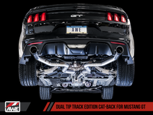 Load image into Gallery viewer, AWE Tuning S550 Mustang GT Cat-back Exhaust - Track Edition (Chrome Silver Tips)
