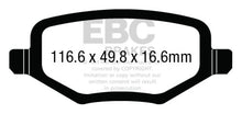 Load image into Gallery viewer, EBC 12+ Chrysler Town &amp; Country 3.6 Yellowstuff Rear Brake Pads
