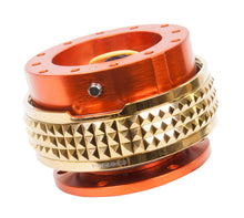 Load image into Gallery viewer, NRG Quick Release Kit - Pyramid Edition - Orange Body / Chrome Gold Pyramid Ring

