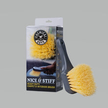 Load image into Gallery viewer, Chemical Guys Stiffy Brush For Carpets &amp; Durable Surfaces - Yellow
