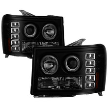 Load image into Gallery viewer, Spyder GMC Sierra 1500/2500 07-13 Projector Headlights LED Halo- LED Blk Smke PRO-YD-GS07-HL-BSM
