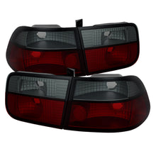 Load image into Gallery viewer, Spyder Honda Civic 96-00 2Dr Crystal Tail Lights Red Smoke ALT-YD-HC96-2D-CRY-RS
