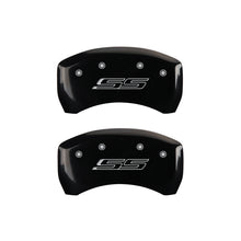 Load image into Gallery viewer, MGP 4 Caliper Covers Engraved Front &amp; Rear Gen 5/SS Black finish silver ch
