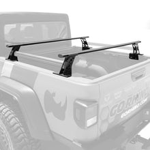 Load image into Gallery viewer, Go Rhino 15-22 Ford F-150 / 07-21 Toy. Tundra XRS Cross Bars Kit - Tex Blk (Attch Tonneau Cvr T-Trk)
