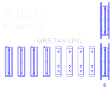 Load image into Gallery viewer, King Subaru FA20 FB20 - (Size STD) Performance Tri-Metal Main Bearing Set
