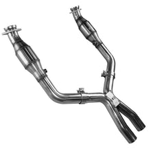 Load image into Gallery viewer, Kooks 05-10 Ford Mustang GT 4.6L 3V Auto/Manual 3in x 2 1/2in OEM Exhaust GREEN Cat X Pipe
