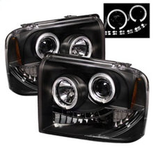Load image into Gallery viewer, Spyder Ford F250/350/450 Super Duty 05-07 Projector Headlights LED Halo- LED Blk PRO-YD-FS05-HL-BK
