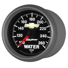 Load image into Gallery viewer, AutoMeter Gauge Water Temp 2-1/16in. 100-260 Deg. F Digital Stepper Motor Chevy Gold Bowtie

