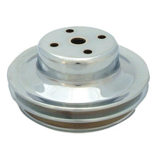 Load image into Gallery viewer, Spectre BB Chevy (w/Long Water Pump) Double Upper Groove Crankshaft Pulley - Chrome
