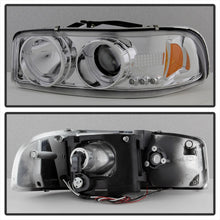 Load image into Gallery viewer, Spyder GMC Sierra 1500/2500/3500 99-06 Projector Headlights LED Halo LED Chrome PRO-YD-CDE00-HL-C
