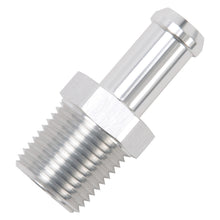 Load image into Gallery viewer, Edelbrock Hose End Straight 1/2In NPT to 1/2In Barb Clear Anodize
