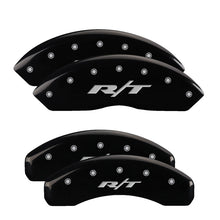 Load image into Gallery viewer, MGP 4 Caliper Covers Engraved Front &amp; Rear RT Black finish silver ch
