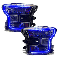 Load image into Gallery viewer, Oracle 15-17 Ford F-150 Dynamic RGB+A Pre-Assembled Headlights Halogen - Black Edition - ColorSHIFT
