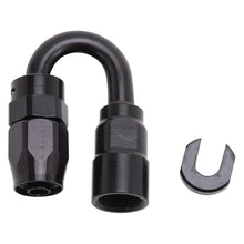 Load image into Gallery viewer, Russell Performance 5/16in SAE Quick Disc Female to -6 Hose Black 180 Degree Hose End
