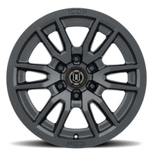 Load image into Gallery viewer, ICON Vector 6 17x8.5 6x5.5 25mm Offset 5.75in BS 95.1mm Bore Satin Black Wheel
