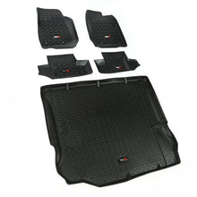 Load image into Gallery viewer, Rugged Ridge Floor Liner Front/Rear/Cargo Black 2011-2018 Jeep Wrangler JK 2 Dr
