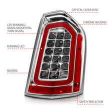 Load image into Gallery viewer, ANZO 11-14 Chrysler 300 LED Taillights Chrome w/ Sequential
