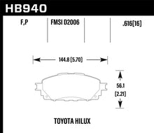 Load image into Gallery viewer, Hawk 16-17 Toyota Hilux Street Super Duty Front Brake Pads
