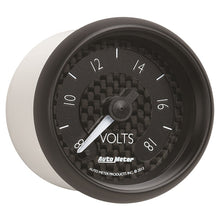 Load image into Gallery viewer, Autometer GT Series 52mm Full Sweep Electronic 8-18 Volts Voltmeter

