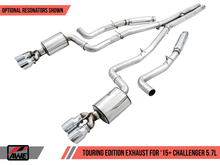 Load image into Gallery viewer, AWE Tuning 2017+ Challenger 5.7L Touring Edition Exhaust - Non-Resonated - Chrome Silver Quad Tips
