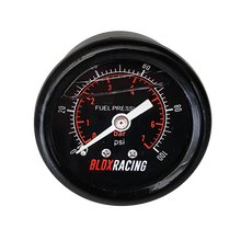Load image into Gallery viewer, BLOX Racing Liquid-Filled Fuel Pressure Gauge 0-100psi (Black Face)
