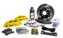 Load image into Gallery viewer, EBC Racing 15-17 Ford Fiesta (Mk7) Yellow Apollo-4 Calipers 300mm Rotors Front Big Brake Kit
